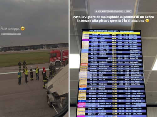 Scoppiano gli pneumatici all'aereo, danni alla pista. Caos a Orio al Serio, stop a tutti i voli per 12 ore