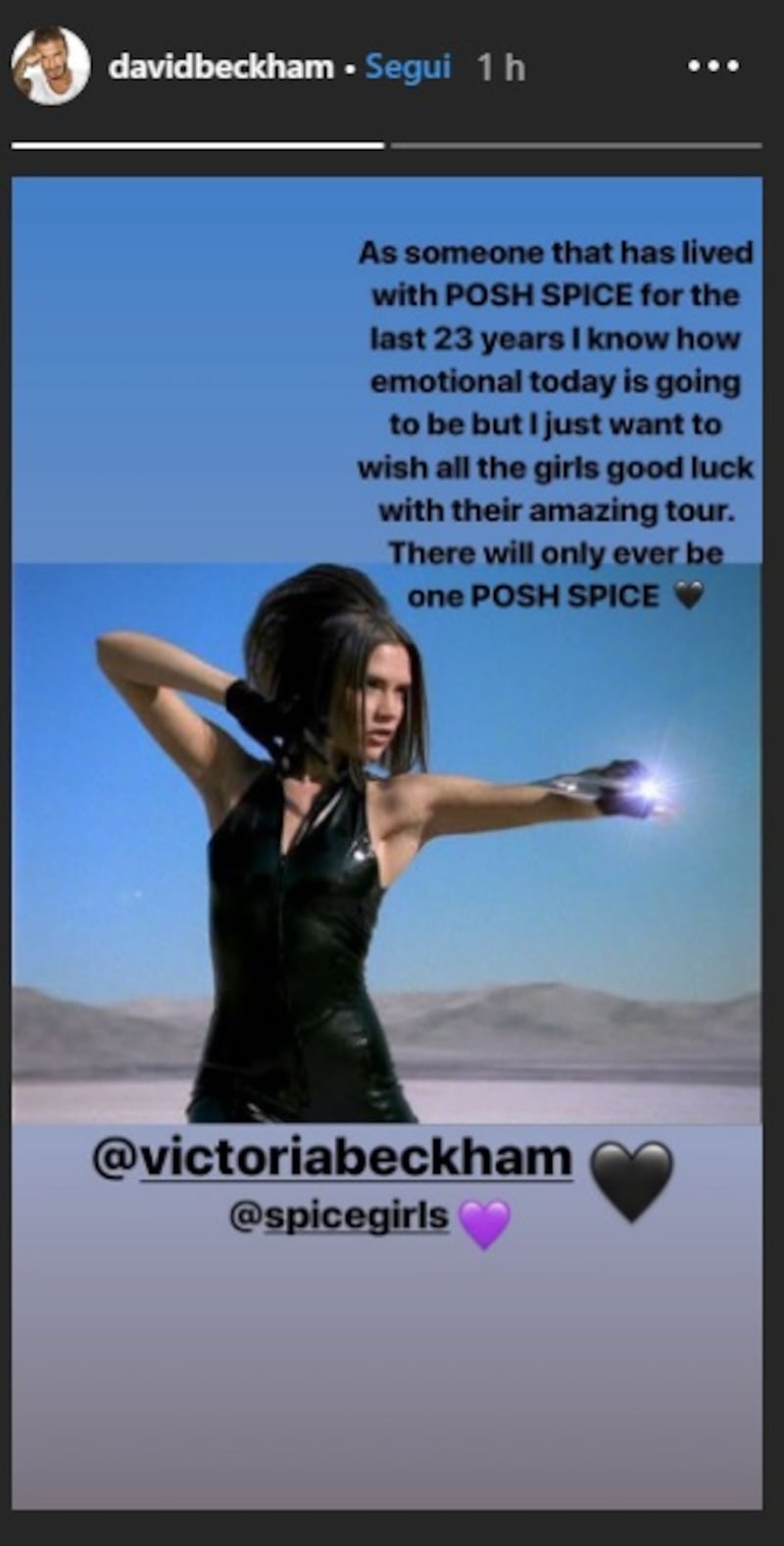 Spice Girls dedica Beckham