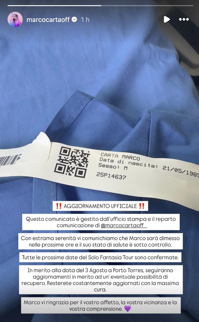 marco carta ospedale