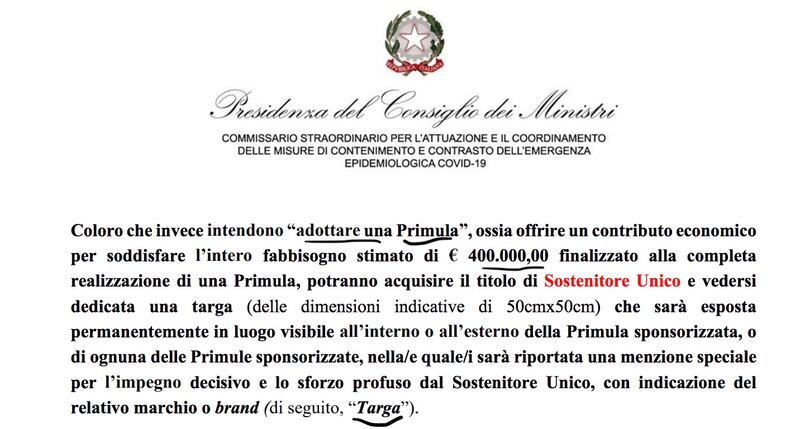 sponsor targa primula