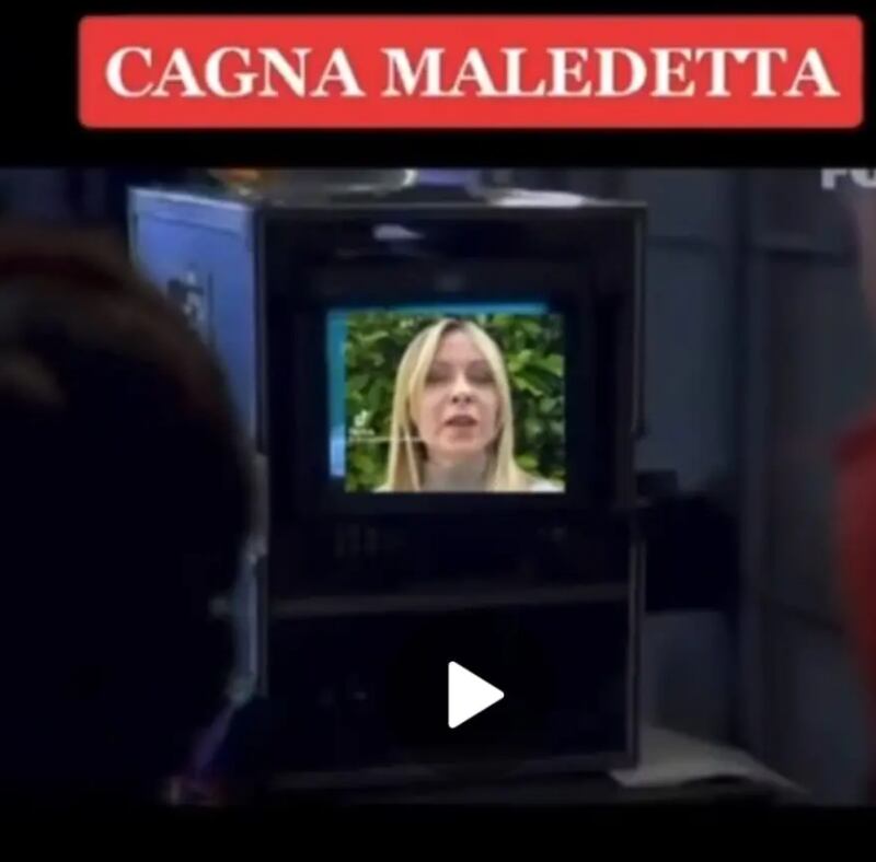 Fermo immagine video pubblicato sui social