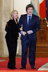 Giorgia Meloni e Javier Milei, incontro di un'ora a palazzo Chigi 3
