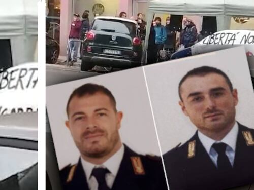 "Sbirri a testa in giù". Chi c'è dietro il comizio choc sugli agenti uccisi