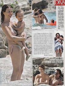 Violante Placido, topless in spiaggia 2