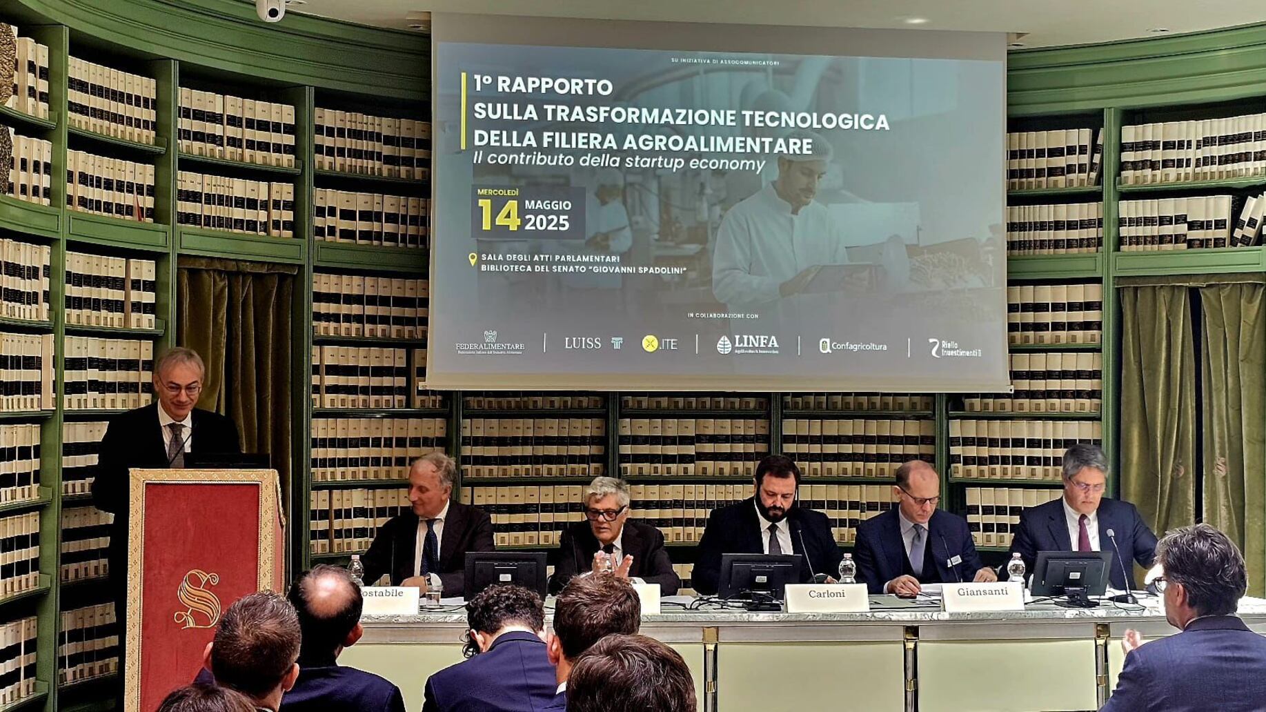 Al Senato presentato il “1° Rapporto sulla Trasformazione Tecnologica della Filiera Agroalimentare. Il contributo della Startup Economy”