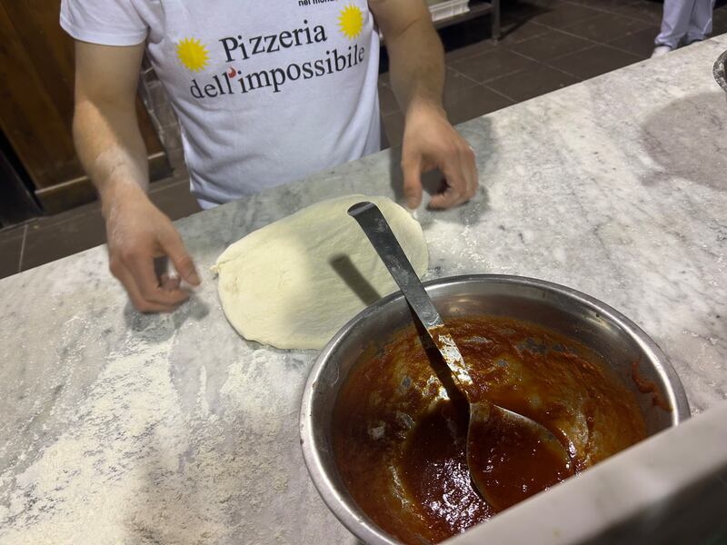 La pizza dell'associazione Scugnizzi