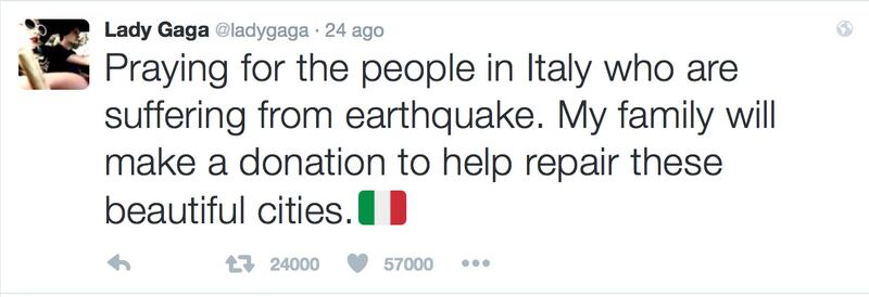 Terremoto, come hanno reagito le star internazionali 21