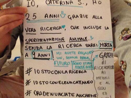 Gravemente malata, difende i test sugli animali su fb: coperta d'insulti