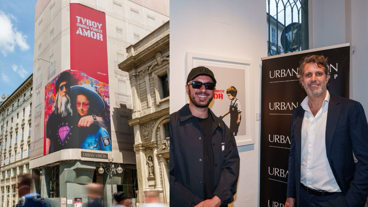 Urban Vision Group porta l’arte di TVBOY in città: “Omnia Vincit Amor” diventa una mostra urbana digitale
