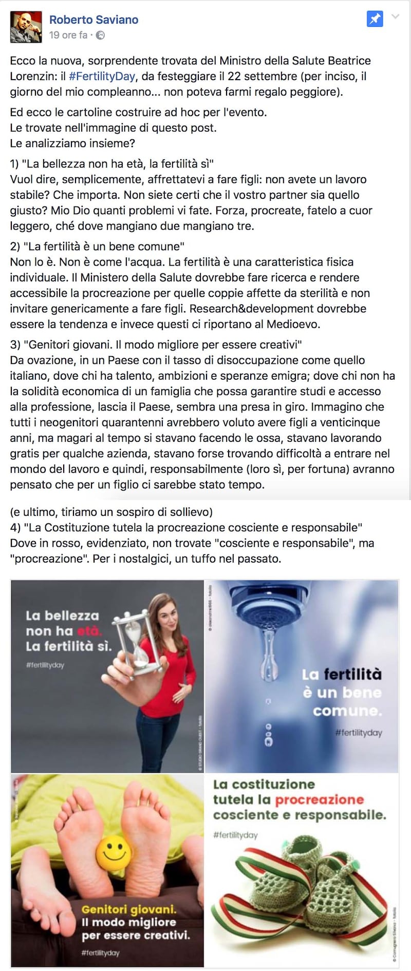 Fertility Day, le reazioni sui social network 3