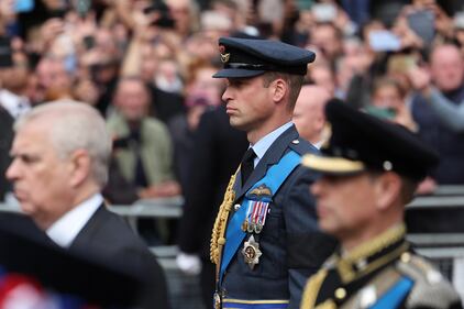 William, Kate, Harry e Meghan al funerale della regina Elisabetta 8