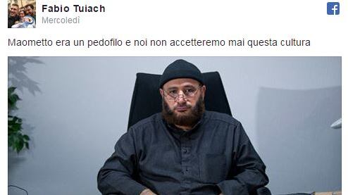Condivide articolo de "ilGiornale". Indagato per la frase anti-islam