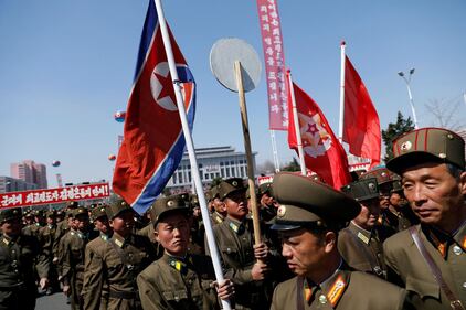 Cerimonia d'apertura d'un complesso residenziale a Pyongyang 7