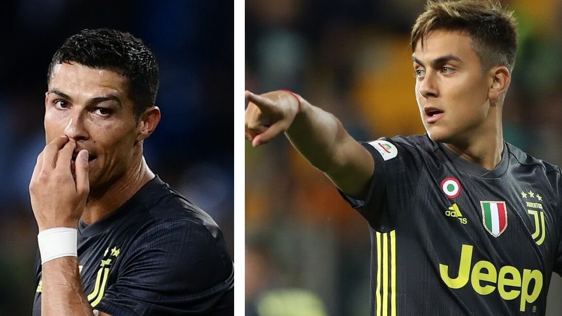 Ronaldo e Dybala le facce tristi della Juve