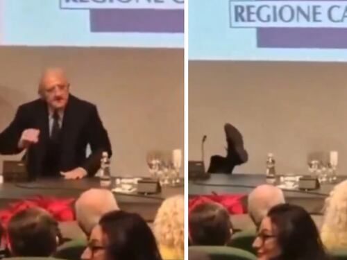 Brindisi col botto: il capitombolo di De Luca che se l'è presa con due "porta seccia"