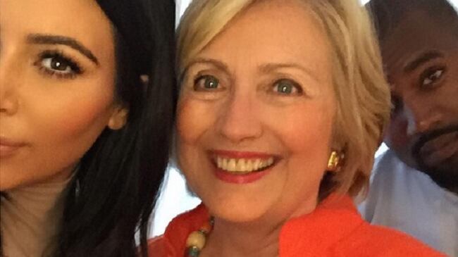 Kim Kardashian e Hillary Clinton, selfie verso la Casa Bianca