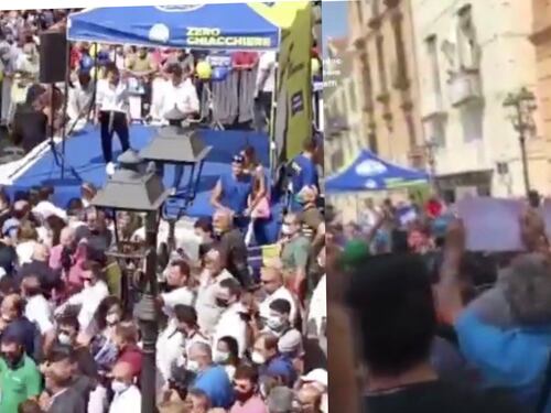 Il bavaglio d'odio rosso su Salvini: "Chi minaccia e insulta è un incivile"