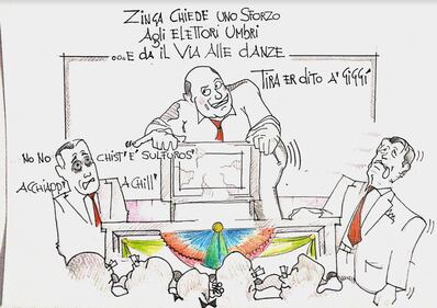 La vignetta del giorno: Zinga chiede uno sforzo agli elettori umbri 1