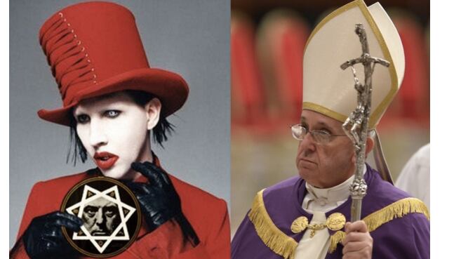 Papa Francesco come Marilyn Manson