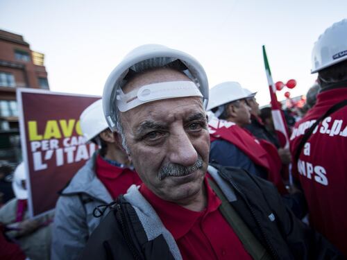 La manifestazione Cgil a Roma