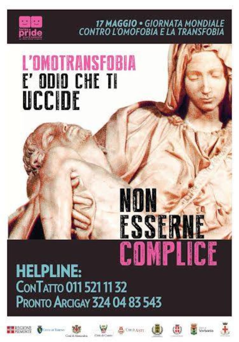 Locandina giornata nazionale contro l'omofobia