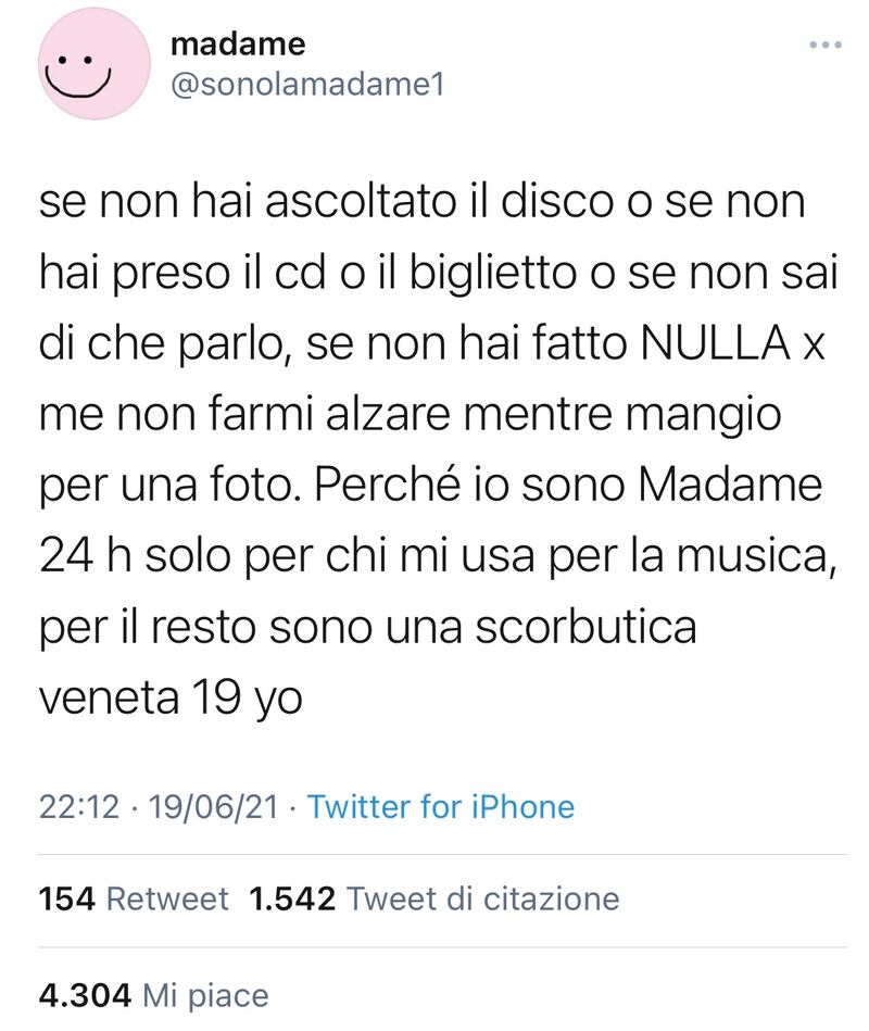 Madame tweet