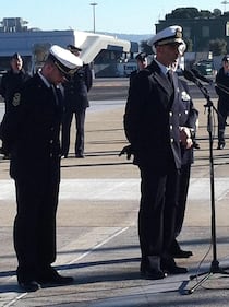 I marò atterrano a Fiumicino 1