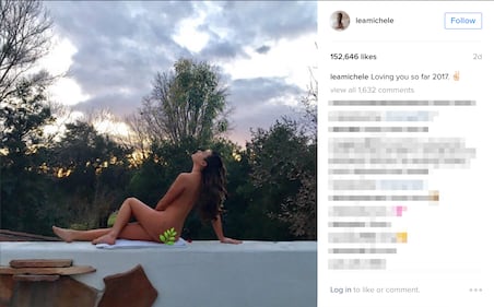 Lea Michele nuda per salutare il 2017 3