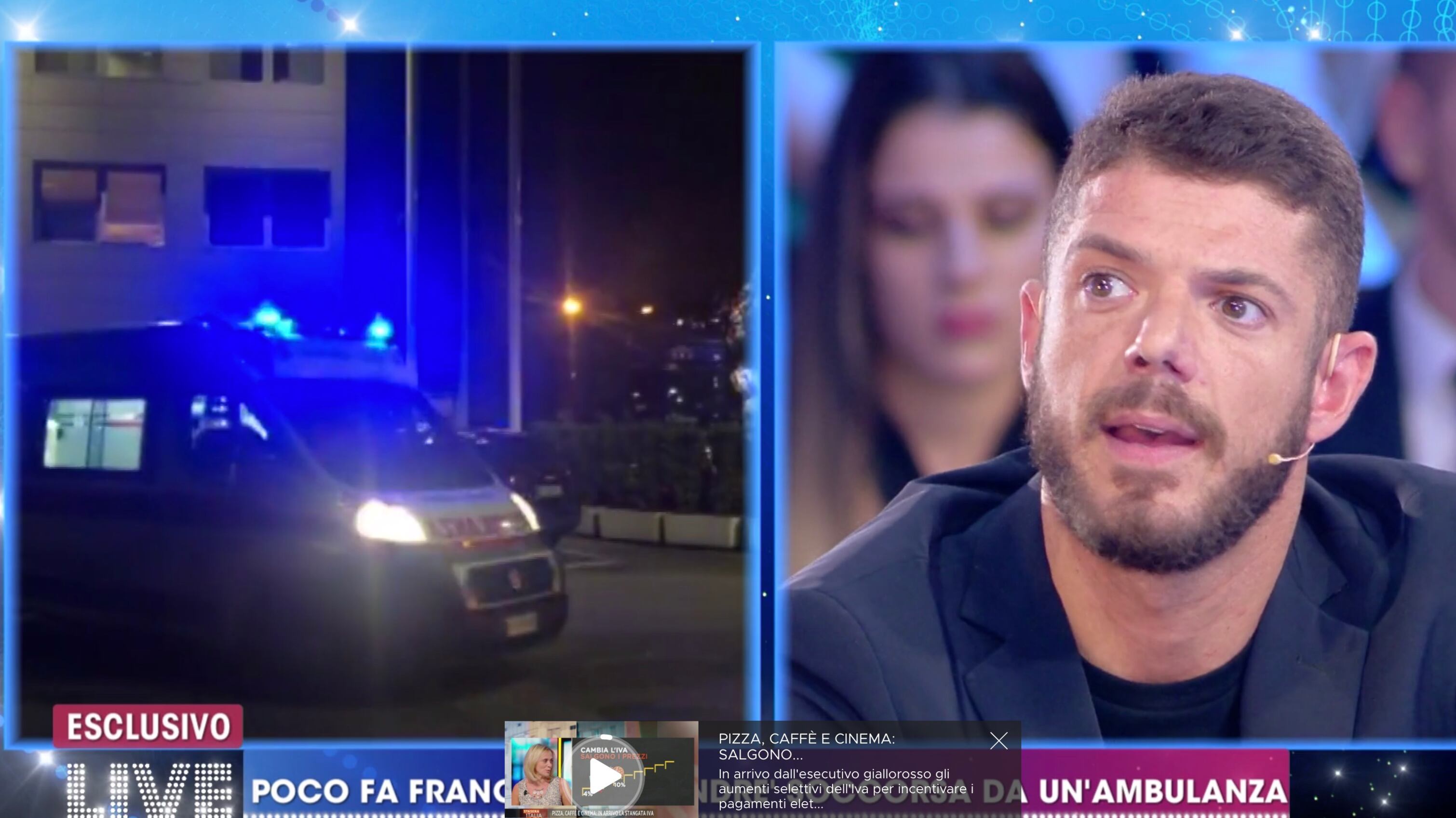 Ambulanza a “Live Non è la d’Urso”: Francesca De André collassa prima della diretta