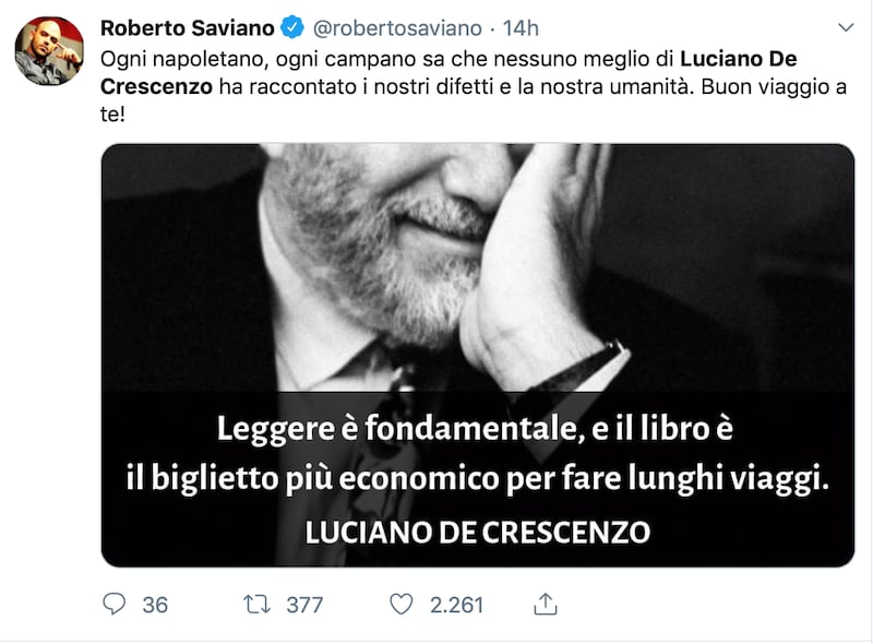Luciano De Crescenzo, la vita e il cordoglio in foto 4