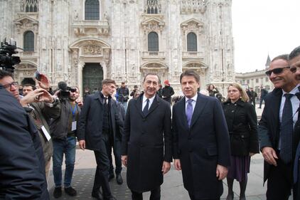 Premier Giuseppe Conte a Milano. Passeggiata col sindaco Beppe Sala 6