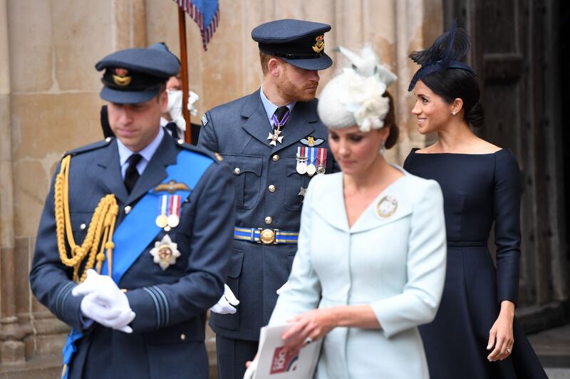 Meghan Markle e Kate Middleton al centenario del Raf 1