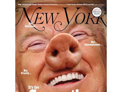 Trump è un maiale sulla copertina del New York Magazine