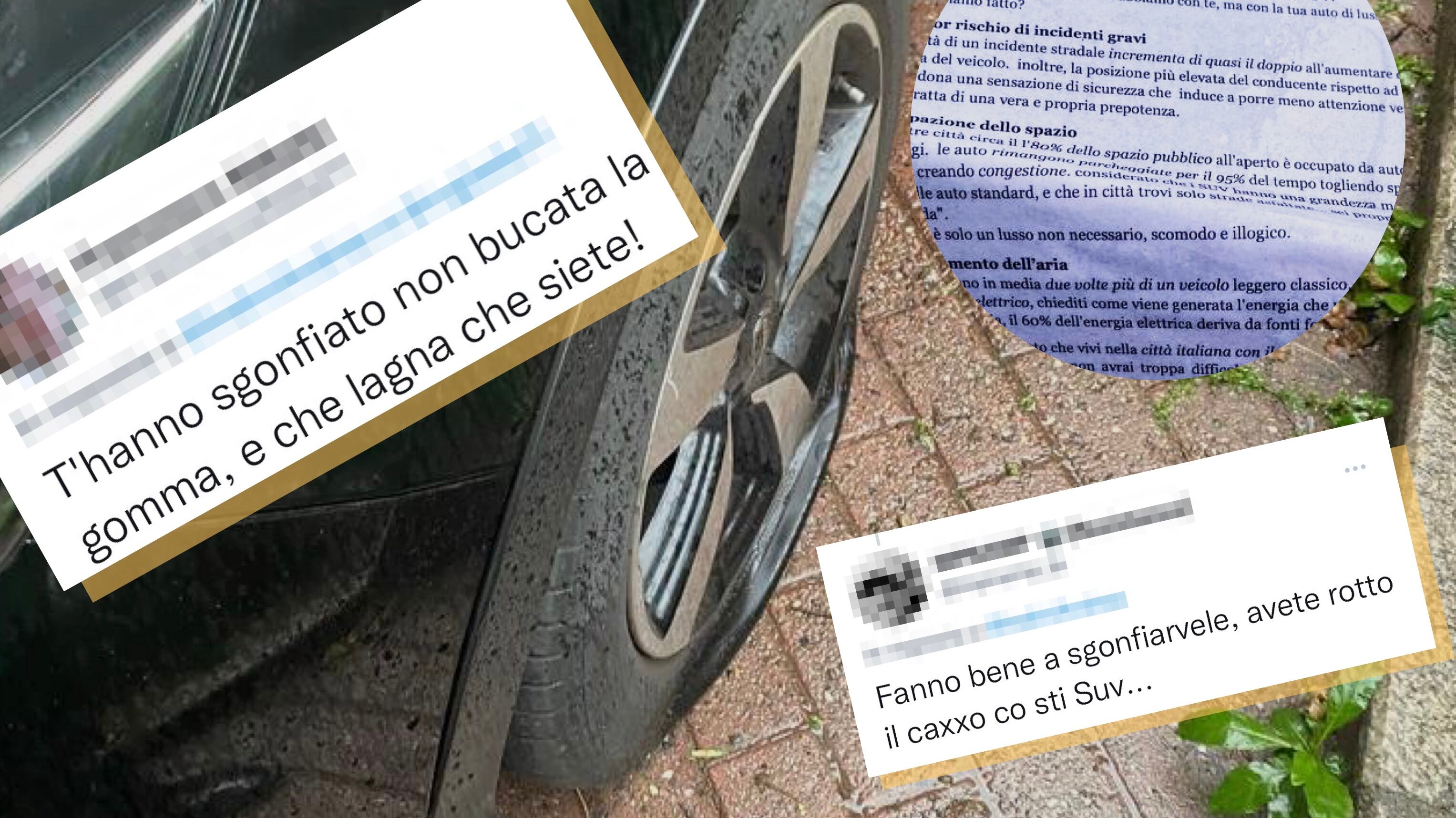 Gli eco-vandali, i social e l'odio (rosicone) contro i Suv