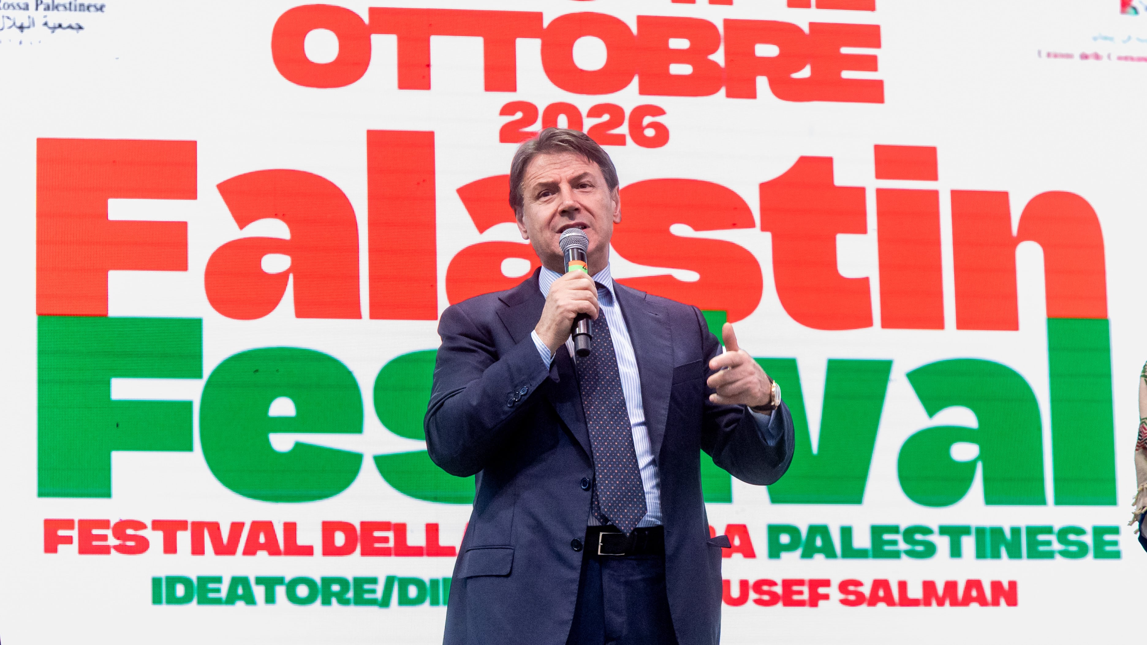 Giuseppe Conte al Falastin Festival, festival della cultura palestinese