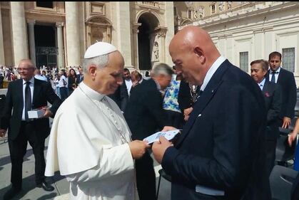 Rizzo con Papa Leone