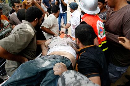 Quartiere di Gaza spazzato via 2