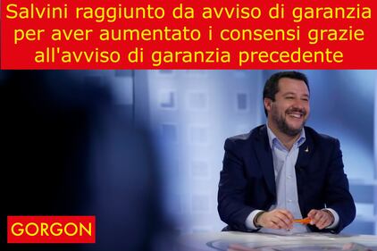 La satira del giorno: avviso di garanzia di Salvini 1