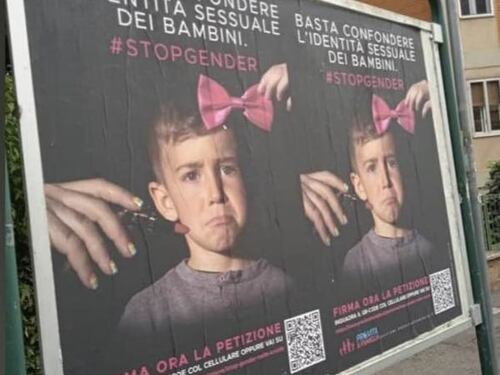 Manifesti "anti gender", la sinistra continua a censurarli: è polemica