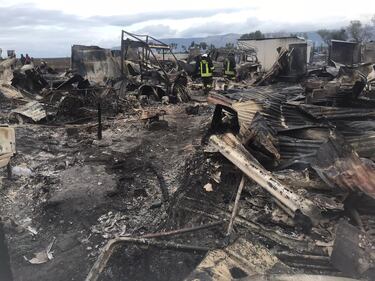Le immagini dopo l'incendio nel Gran Ghetto 4