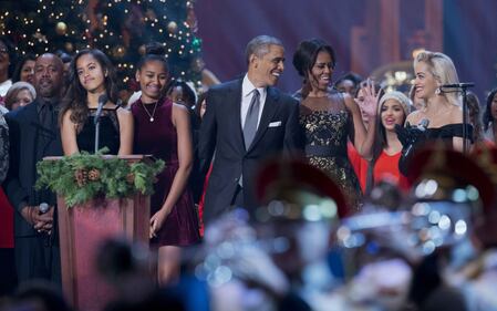 Gli Obama al concerto di Natale 14