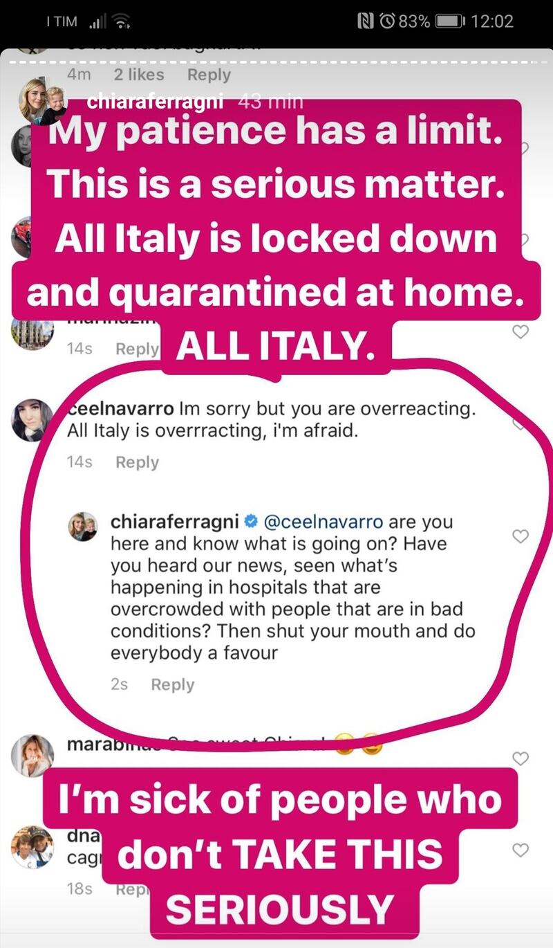 Chiara Ferragni sbotta contro hater