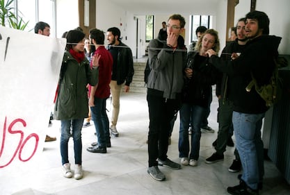 Il presidio di protesta degli studenti 8
