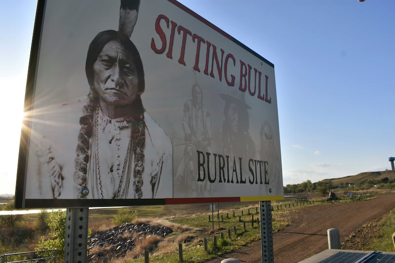 Il sito in cui è sepolto Toro Seduto nella riserva di Standing Rock