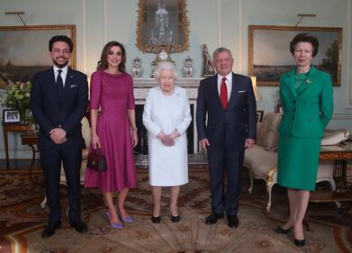 La Regina Elisabetta e l'incontro con il re Abdullah II  8