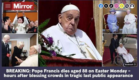 La stampa internazionale sulla morte di Papa Francesco 13