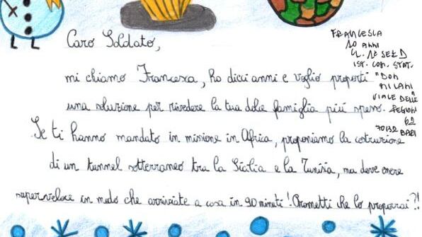 I bambini scrivono ai soldati al fronte: "Siamo fieri di voi"