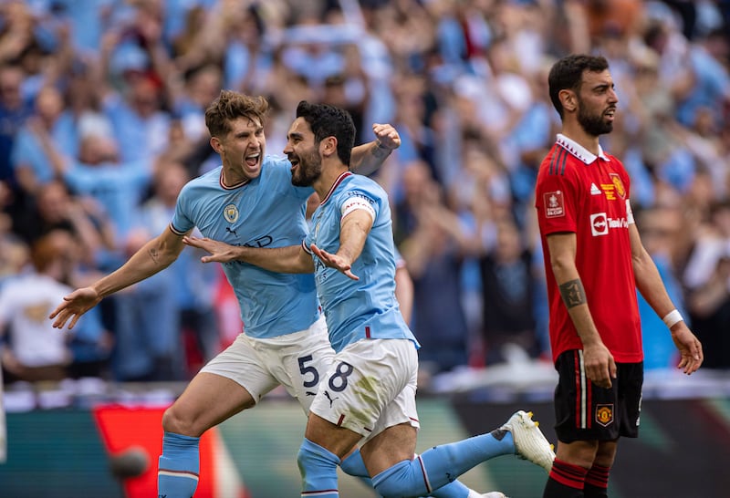 Gundogan Man City Man United gol Fotogramma