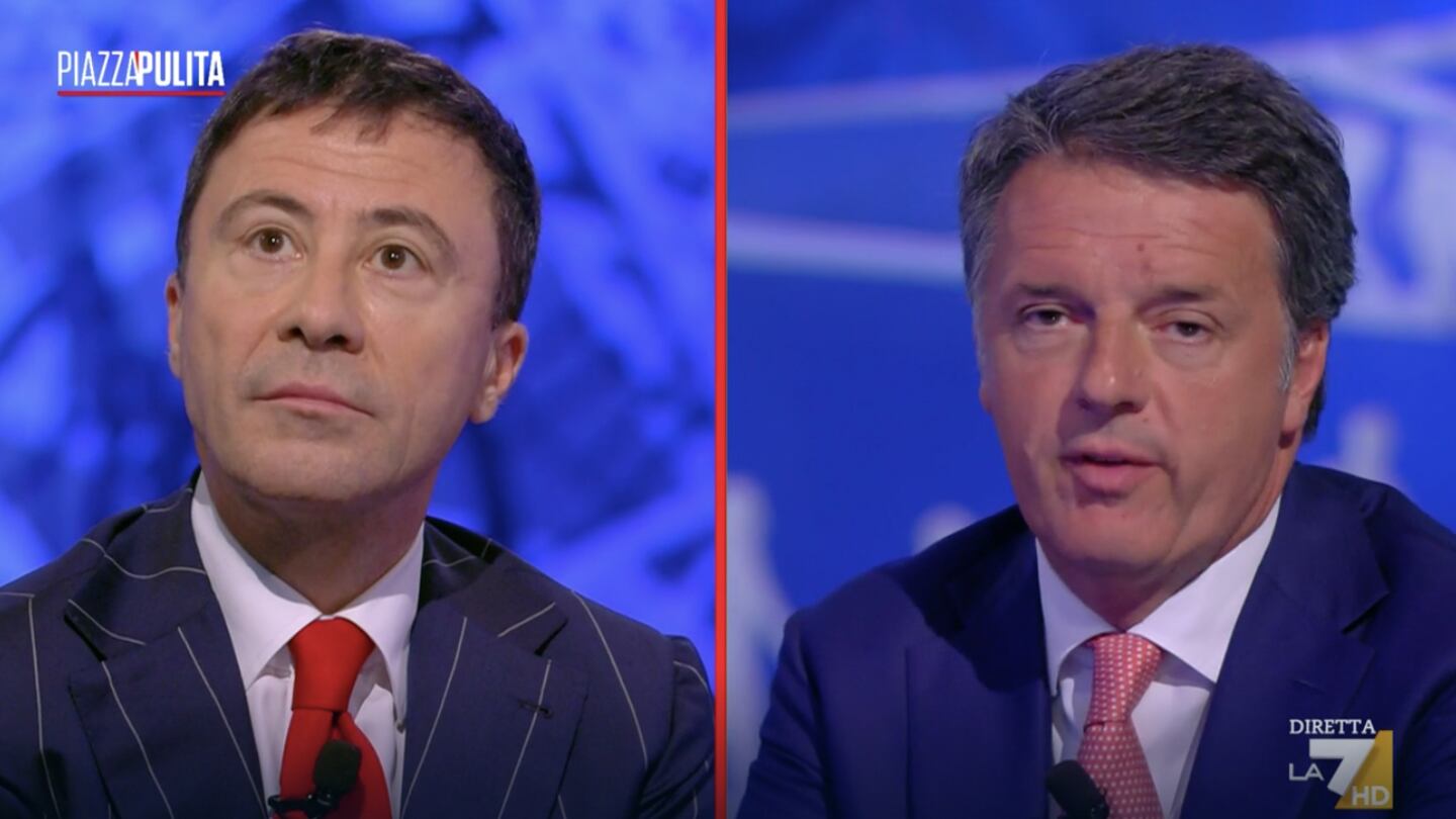 "Statti buono", "Sei illiberale". Scintille tra Renzi e Bocchino in studio