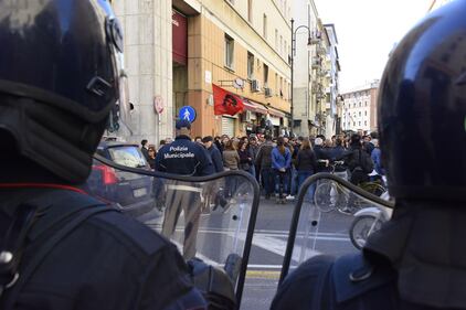 Le contestazioni a Salvini a Livorno 5